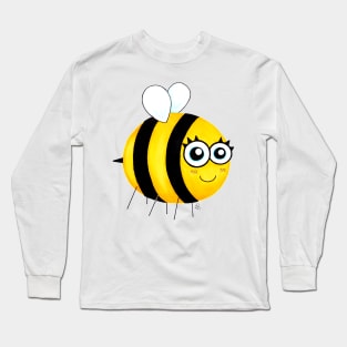 Cute Wholesome Bee - A Happy Bumblebee Long Sleeve T-Shirt